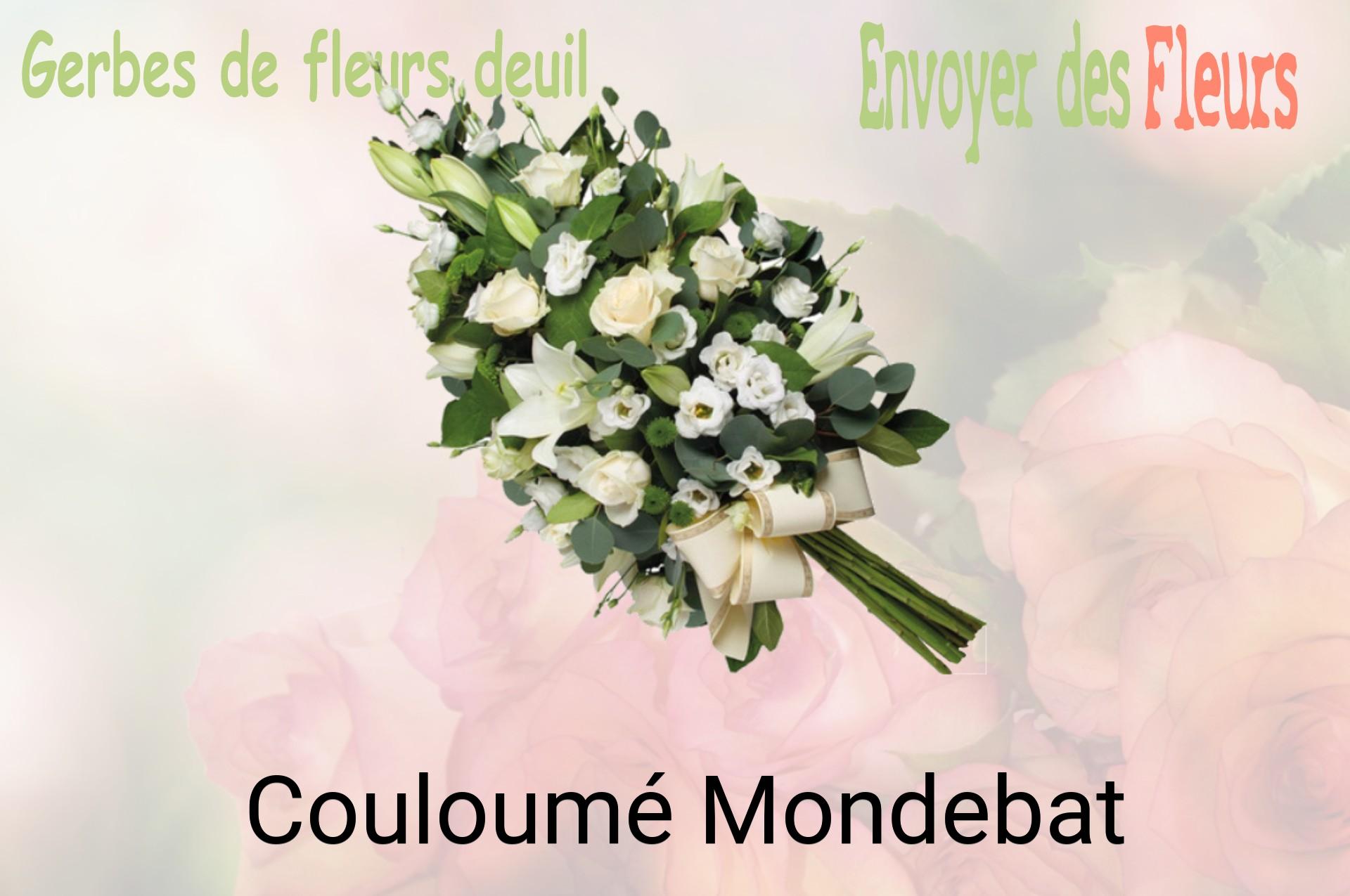 Gerbe de fleurs de deuil livrée à Couloumé-Mondebat
